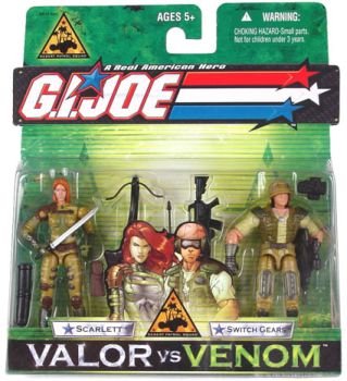 Childrens Toyshop  Toys : G.I.Joe Valor vs Venom Desert patrol squad: Skarlett and Switch Gears