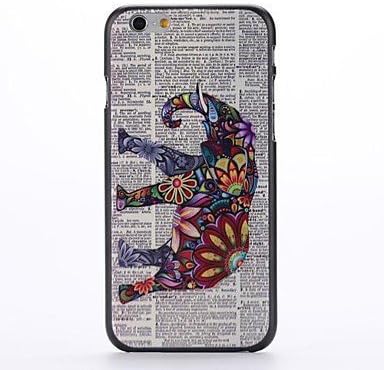 For iPhone 5C Case, Fashion Paper and Elephant Pattern Protective Hard Phone Cover Skin Case For iPhone 5C +Screen Protector