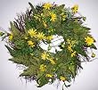 24" Artificial Daisy & Fern Wreath