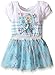 Disney Girls' Frozen Dress with Glitter Tulle and Bow
