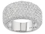 STERLING SILVER 4.26CTW BELLA LUCE DIAMOND SIMULANT RING