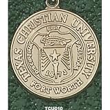 TCU Horned Frogs Solid 10K Gold Seal 1'' Pendant