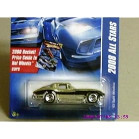 Hot Wheels 2008 All Stars Gold '63 Corvette Stingray Split Window w/ 5SPs on Beckett Price Guide Card #45
