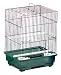 Blue Ribbon Square Style Roof Bird Cage, 9-Inch by 12-Inch by 15-1/2-Inch, Black/Smoke