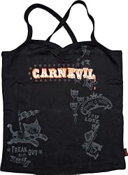 Emily the Strange CARNEVIL Black juniors Tank Shirt