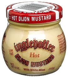 Inglehoffer Dijon Mustard, Hot, 4-Ounce Jars (Pack of 12)
