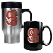 North Carolina State Wolfpack NCAA Stainless Travel Mug And Ceramic Mug Set by Great American Products