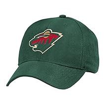 NHL Minnesota Wild Basics Structured Adjustable Cap, One Size, Green
