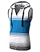 iDarbi Men's Summer Stripe Beach Sleeveless Hoodie Tank Top Various Colors