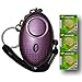 Minder Mini Key Ring Personal Attack Rape Alarm 140db with Flashlight + Spare Battery Set - Secured by Design Approved (UK Police Preferred Specification) (Purple)