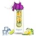 Infuser Water Bottle 27 Ounce NO BPA Sports Flavor Fruit Infusion Bottle - PLUS Recipe Ebook and Cleaning Brush INCLUDED
