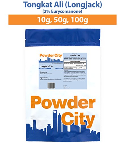 Powder City Tongkat Ali (Longjack) 2% Eurycomanone (10 Grams) Powder City Tongkat Ali (Longjack) 2% Eurycomanone (10 Grams)