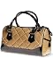 Two-tone quilted satchel bag