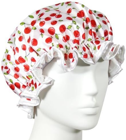 Kella Milla Trendy Satin Shower Cap - Cherries by Kella Milla