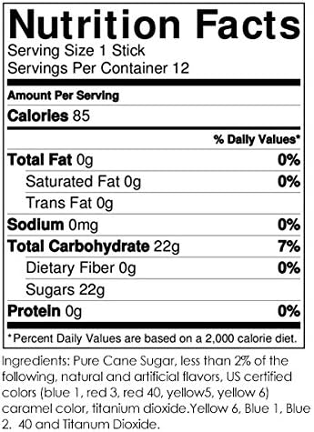 Classic Rock Candy on Swizzle Stick, Individually Wrapped, 12 Count (Black - Black Cherry)