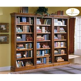 Home Elegance 957-12C Center Unit Bookcase in Cherry Finish by Home Elegance