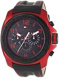 Tommy Hilfiger Men’s 1790775 Sport Black and Red Multi Eye with Red Case Watch Reviews