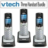 VTech DS6101 DECT 6.0 2-Line Accessory CID Handset Speakerphone for DS6151 Set of 3
