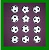 12 Black and White Engraved Soccer Foosballs