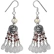 Multi Gemstone Earrings Silver Jewelry 2 inches (erg038)