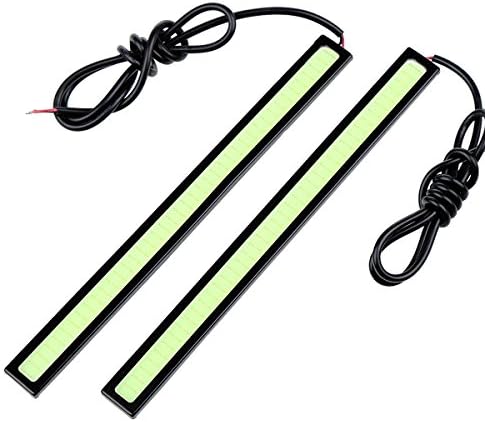 Joyluxy® Daylight Driving Daytime Running Light for Car SUV Sedan Coupe Vehicle Waterproof Aluminum High Power 6W 6000K Xenon Slim COB LED DRL (2 Pack) (Ice Blue)