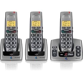 BT Freestyle 750 3 digital cordless handsets + Answering machine- Titanium Grey