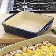 Haeger Natural Stone Baking Dish, Square: Blue