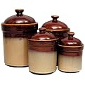 Nova Set of 4 Canisters - Brown