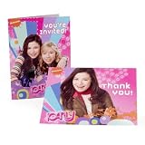 iCarly 8 Invitations and 8 Thank You Postcards