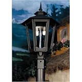 Gas Light America GL1600 Cast Aluminum Natural Gas Light With Open Flame Burner On Post Mount