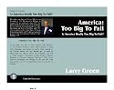 America: Too Big To Fail. Is America Really Too Big To Fail?