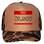 HELLO my name is ORLANDO Adult Brown Camo Mesh Back Hat / Baseball Cap