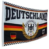 Deutschland Fahne / Motiv Adler gro&szlig; 150 x 90 cm, nicht nur zur WM, EM & Eurovision Songcontest - 
