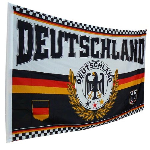 Deutschland Fahne / Motiv Adler groß 150 x 90 cm, nicht nur zur WM, EM & Eurovision Songcontest