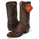 Lucchese 'N8363' Crocodile Tail Cowboy Boots Mens 10.5 - Cigar Brown by Lucchese