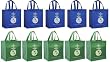 Reusable Grocery Totes, Super Saver 10 Pk, "A World of Thanks" Print