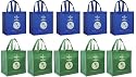 Reusable Grocery Totes, Super Saver 10 Pk, "A World of Thanks" Print