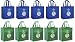 Reusable Grocery Totes, Super Saver 10 Pk, "A World of Thanks" Print