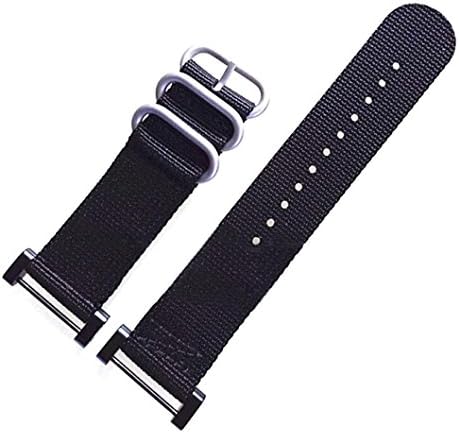 Watch Band, Longtian Luxury Nylon Strap 3 Ring Sporting Goods accessories Smart Watch Replacement Band Strap For SUUNTO CORE SS014993000 (Silver)