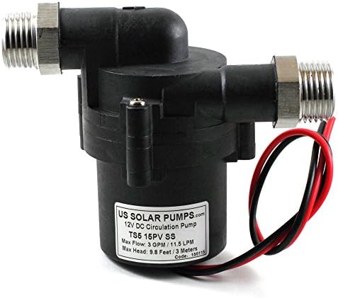 3 GPM Solar Hot Water Pump - Can be run by a 15 Watt solar panel