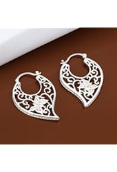 P&P Jewelry E414 silver earringbeauty krean style crystal drop earrings tiny hoop earrings
