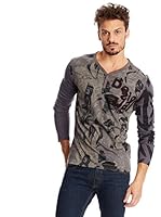 Desigual Camiseta Manga Larga Samurai Rep (Gris)
