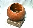 Hand Sculpted, Cast Stone, Small Indoor & Outdoor Contemporary Oval Fountain (2 Piece, Pump Included)