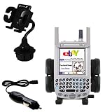 Gomadic for the PalmOne palm Treo 300 - PalmOne Treo 300 Auto Cup Holder with Car Charger - Uses Gomadic TipExchange