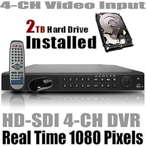 HQ-Cam HD SDI 4-Ch 1080P Real Time recording Security Surveillance DVR Pre-installed 2TB HDD