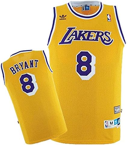 Lakers 8 Kobe Bryant Yellow Hardwood Classics Jersey Size-XL
