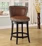 Armen Living Lisbon 30" High Swivel Seat Leopard Print Bar Stool