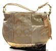 NEW AUTHENTIC COACH ALI PIECED HOBO 13643 (Khaki/Gold)