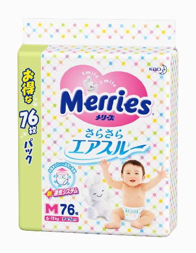 メリーズ さらさらエアスルー Mサイズ(6~11ｋｇ) 76枚
