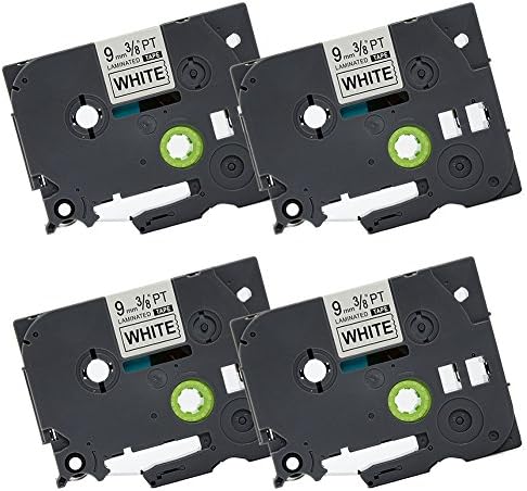 Royplus Replacement Label Tape Compatible with Brother TZ221 Tze221 Pack of 4